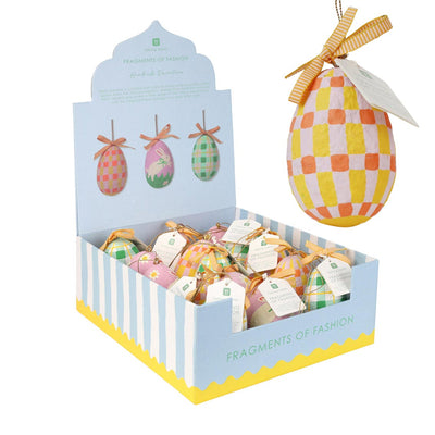 Recycled Cotton Hanging Eggs - Display | Easter Decor |