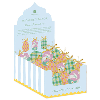 Recycled Cotton Hanging Egg Decorations - POS Unit