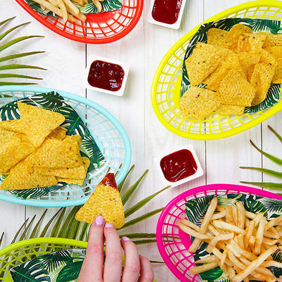 Multicolor Food Baskets - 6 Pack | Party Supplies |