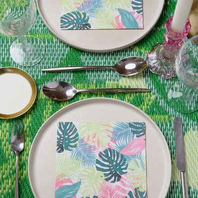 Tropical Palm Pastel Leaf Napkins - 20 Pack