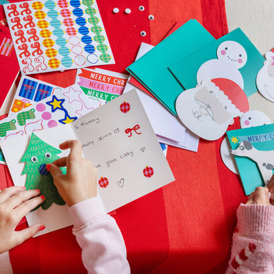 Santa Christmas Card Kit - 12 Pack | Christmas Craft |