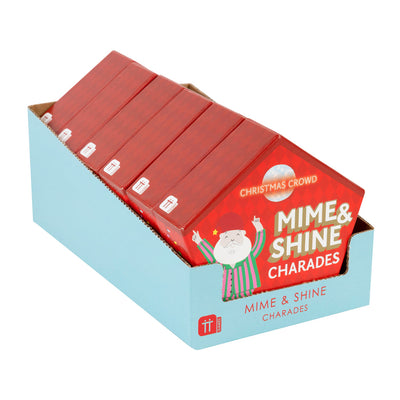 Santa Mime & Shine Charades Game - 6 Pack Display | Christmas Game |