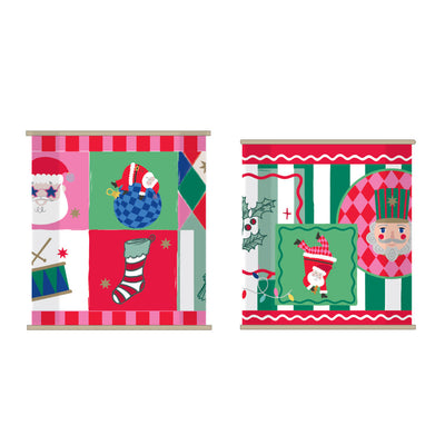 Santa Christmas Storage Tins - 2 Pack | Christmas Decor |