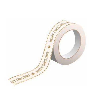 Gilded Merry Christmas Paper Tape - 20m | Christmas Wrap |