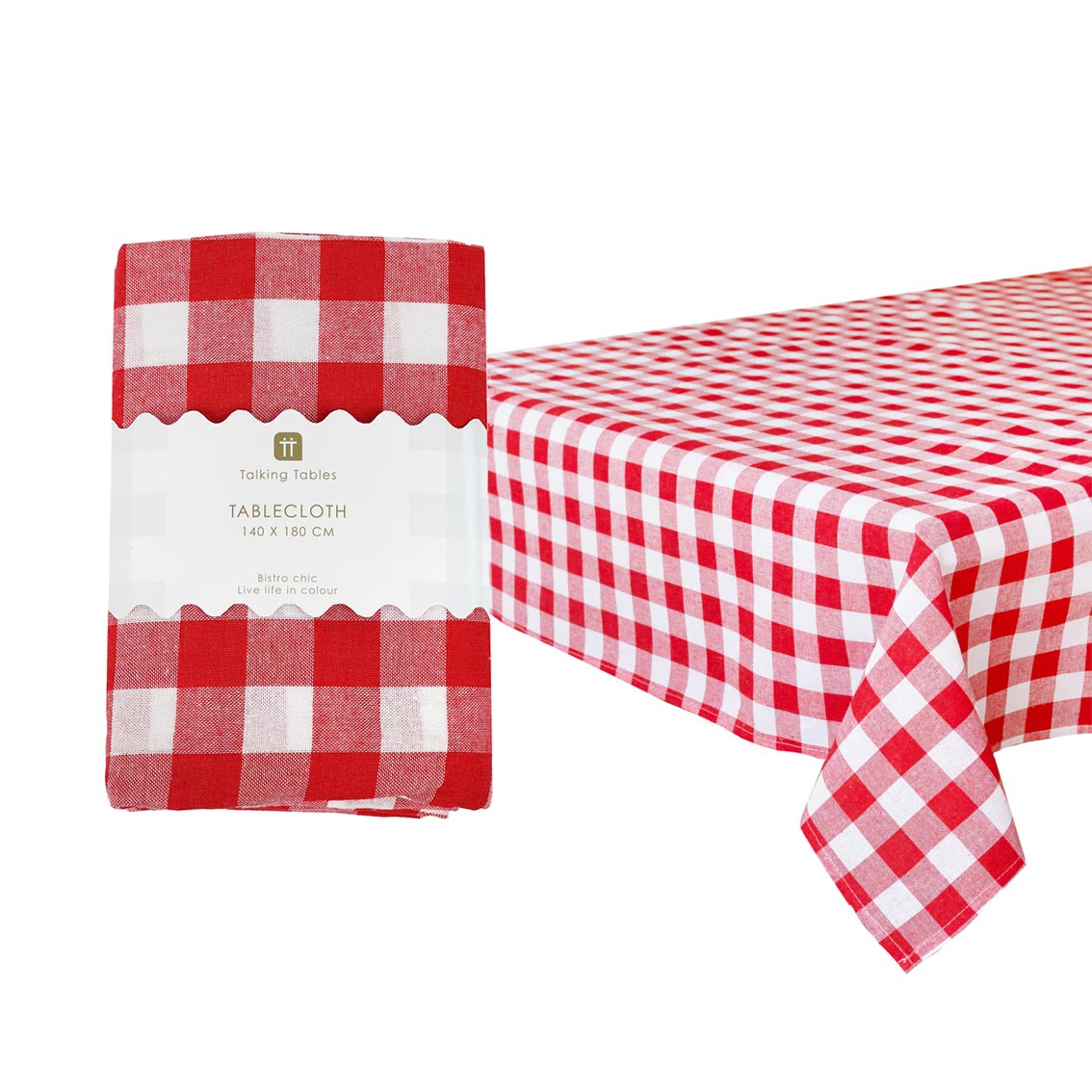 Red Gingham Tablecloth | Summer Decor | – Talking Tables US Trade
