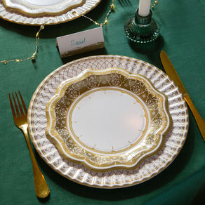 Party Porcelain Gold Medium Paper Plates - 24 Pack