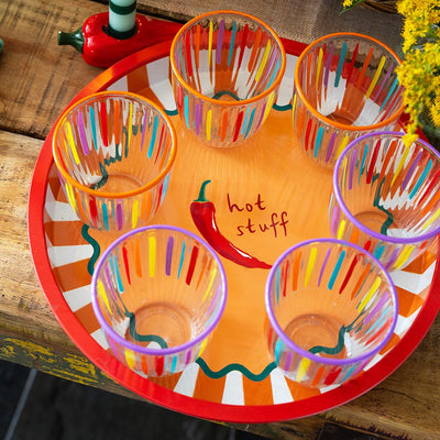 Hot Stuff Chili Tin Tray - 30cm