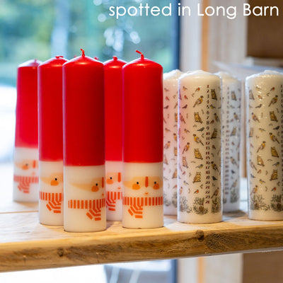 Santa Advent Pillar Candle | Holiday Candles |