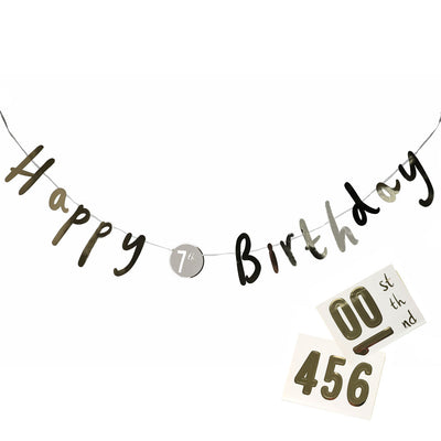 Gold Customisable Happy Birthday Garland - 3m