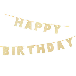 Luxe Gold Happy Birthday Garland