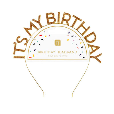 Gold It’s My Birthday Headband | Party Supplies |