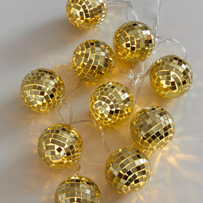 Luxe Gold Disco Balls String Lights - 5'2ft