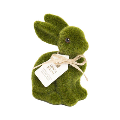 Green Grass Bunny Decoration - 6" | Easter Decor |