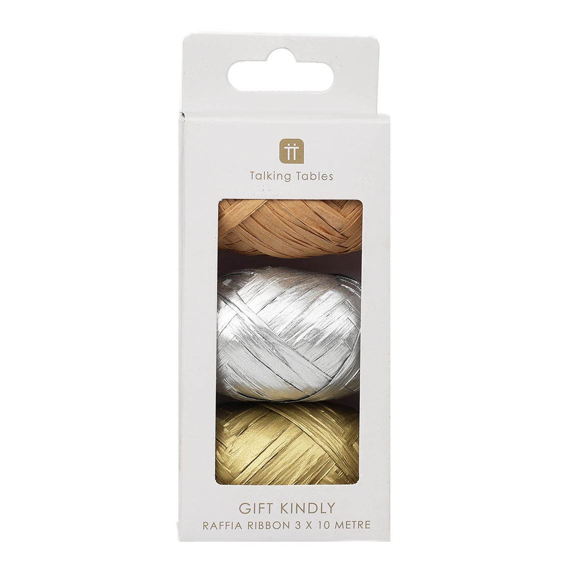 Metallic Raffia Ribbons - 3 Pack