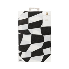 Irenare Black & White Checkered Tablecloths (6-Pack) – 54 X 108 Inch Plastic Gingham Covers