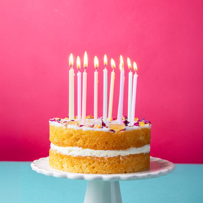 Tall Pastel Birthday Candles - 16 Pack | Cake Candles |