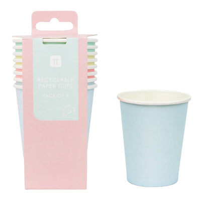 Pastel Paper Cups - 8 Pack