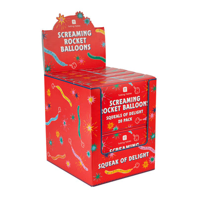 Screaming Rocket Balloons - 12 Pack Display
