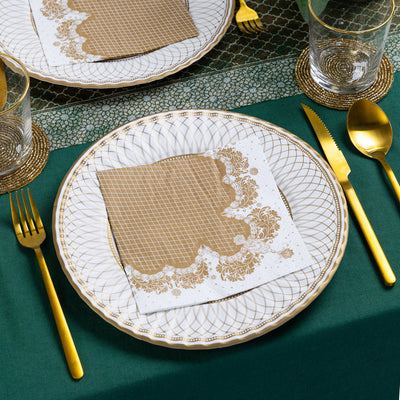 Gold Paper Napkins - 40 Pack | Party Napkins |