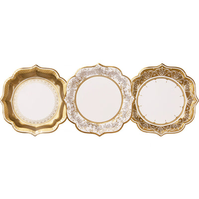 Gold Plates Medium - 12 Pack | Party Plates |