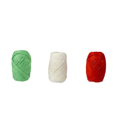 Mix Color Raffia Ribbons - 3 Pack