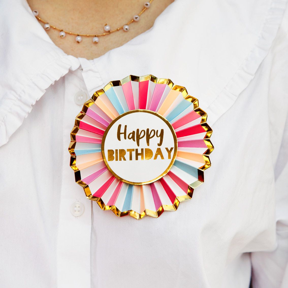 Rose Happy Birthday Badge