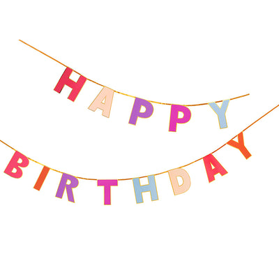Rose Happy Birthday Garland | Party Supplies |