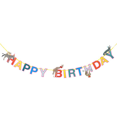 Safari Animals Birthday Garland - 3m | Birthday Party Supplies |