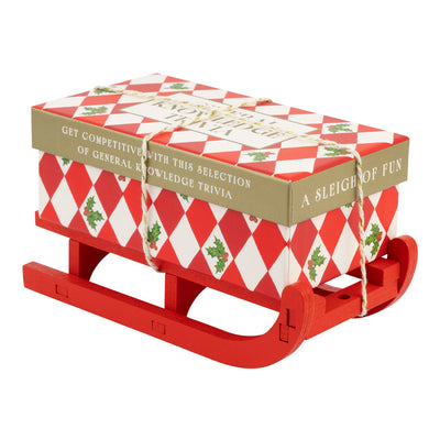 General Knowledge Trivia Christmas Sleigh - 6.5cm | Christmas Game |