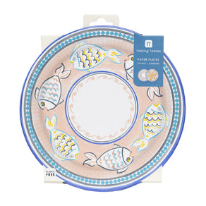 Souk Orange Fish Paper Plates - 12 Pack