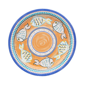 Souk Orange Fish Paper Plates - 12 Pack