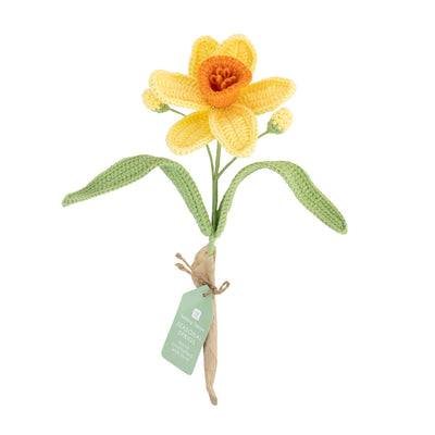 Handmade Daffodils Crochet Sprigs - 9 Bundle Display Set | Spring Decor |