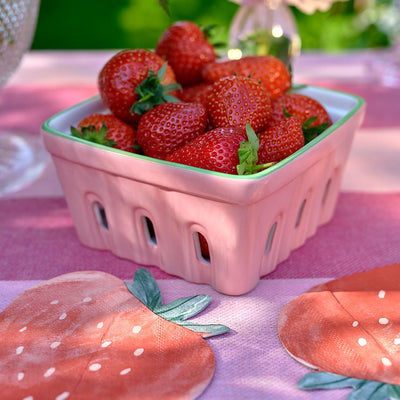 Strawberry Ceramic Punnet - 15cm | Summer Kitchenware |