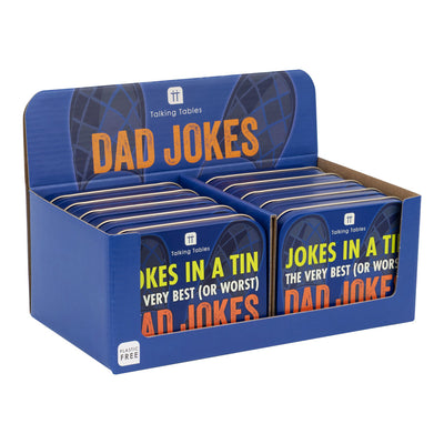 Dad Jokes in a Tin - Display | Fathers Day Gifts 100 Jokes |