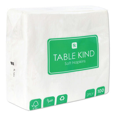White Paper Napkins - 100 Pack | Party Napkins |