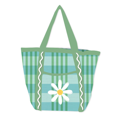 Recycled Plastic Daisy Flower Tote Bag