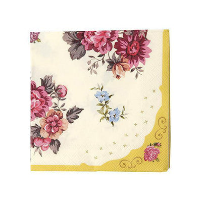 Floral Paper Napkins - 20 Pack | Tea Party Decor |