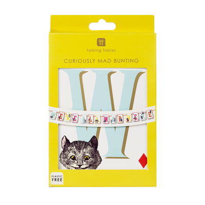 Alice in Wonderland Double-Sided Bunting - 3m | Tea Party Decor |