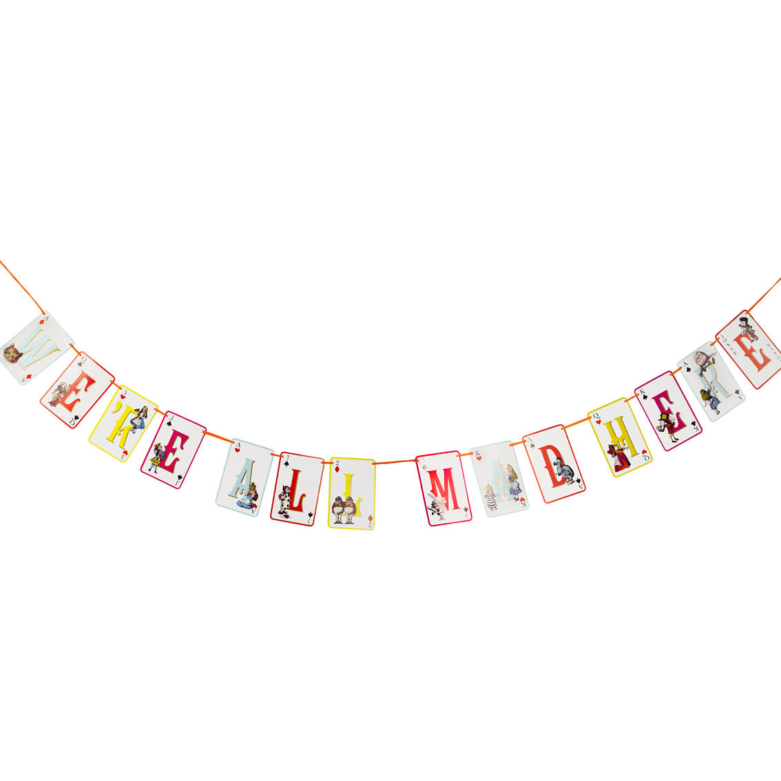 Alice in Wonderland Bright Multi Colored Double Sided Bunting - 3m