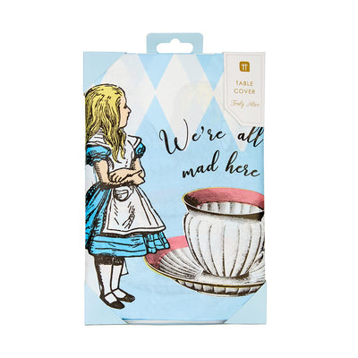 Alice in Wonderland Paper Tablecloth - 71in x 47in | Tea Party |