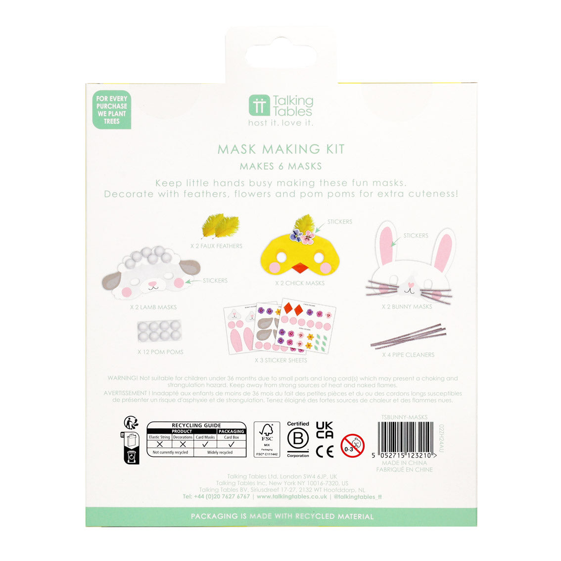 Truly Bunny Easter Mask Making Kit