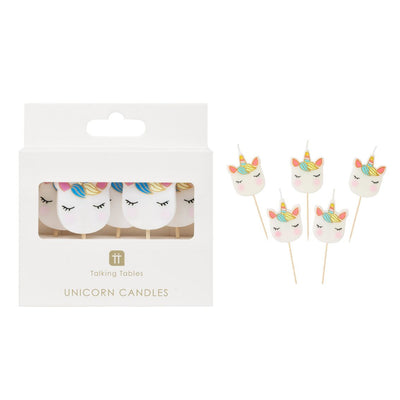 Unicorn Birthday Candles - 5 Pack | Cake Candles |