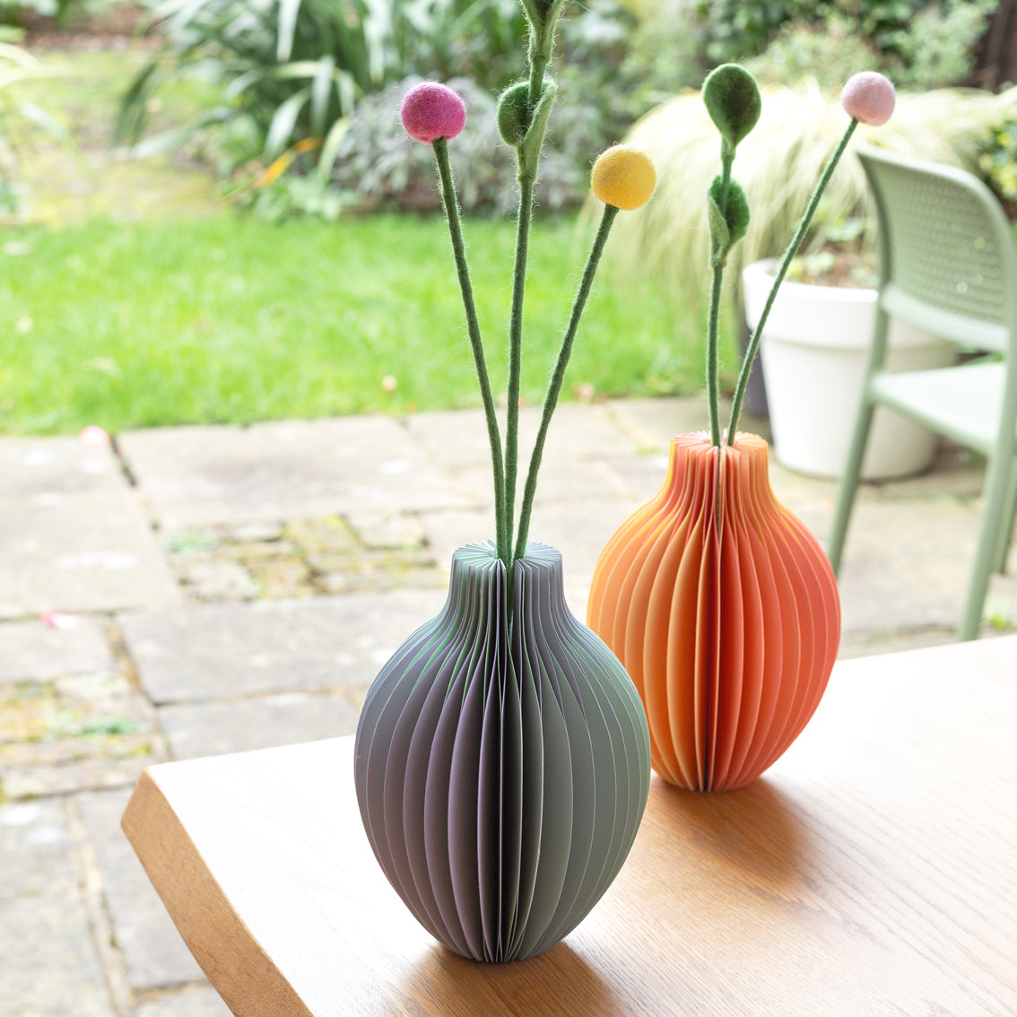 Mellow Yellow Honeycomb Color Pop Paper Vase