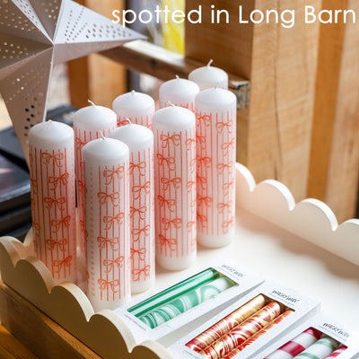 Candy Christmas Pillar Advent Candle | Holiday Candles |