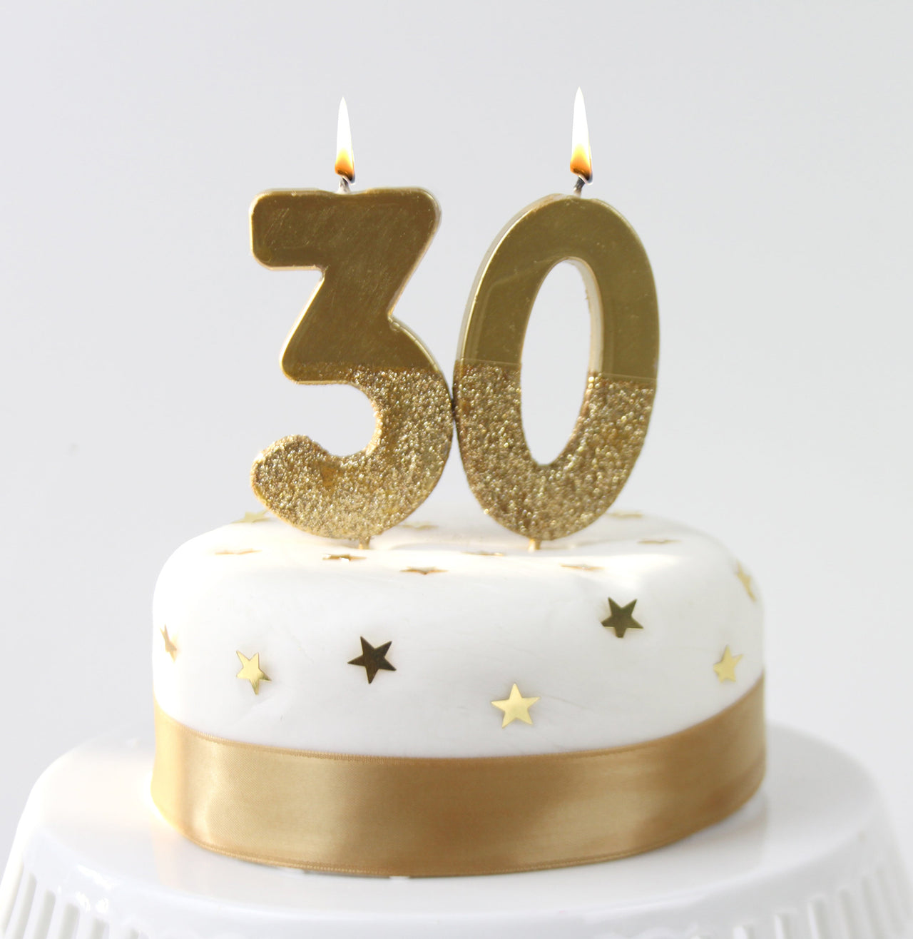 We Heart Birthdays Gold Glitter Number Candle 3