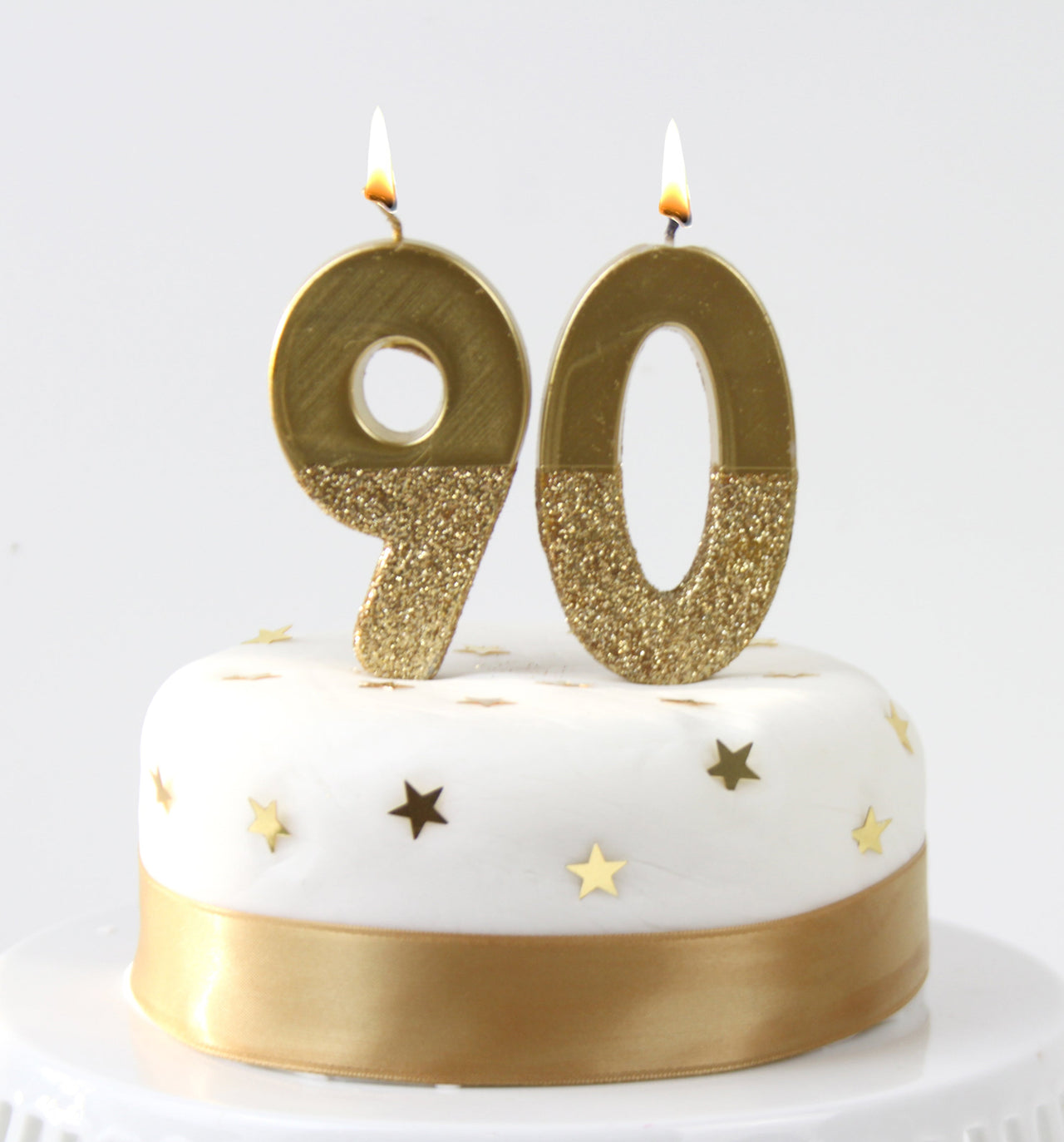 We Heart Birthdays Gold Glitter Number Candle 0