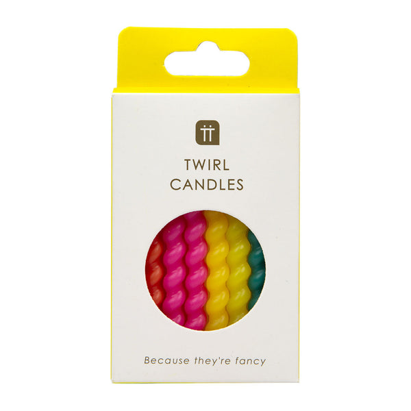 Birthday Brights Twirl Candles - 8 Pack