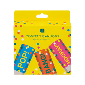 Birthday Brights Mini Confetti Cannons - 3 Pack