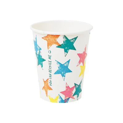 Recyclable Colourful Star Paper Cups (Pack of 8) - Talking Tables
