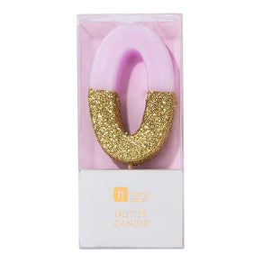 We Heart Birthdays Glitter Candle - 0